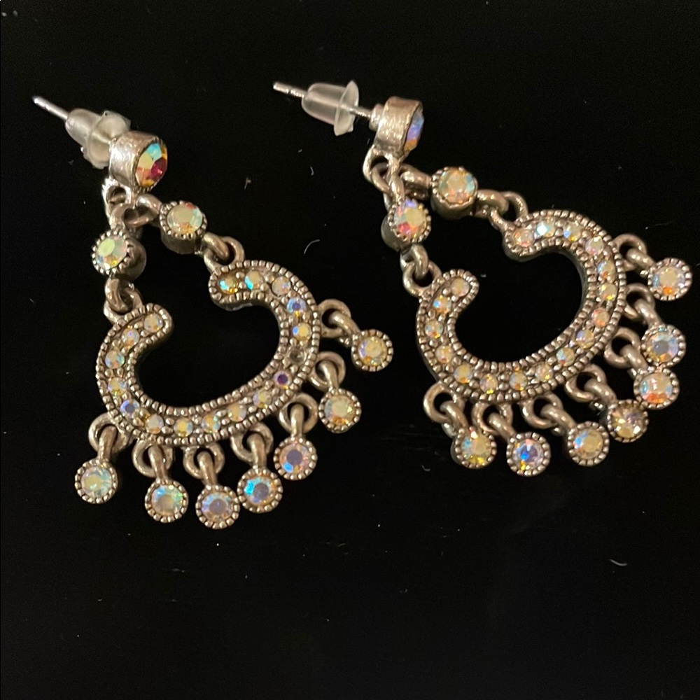 Sparkling Silver Chandelier Earrings!